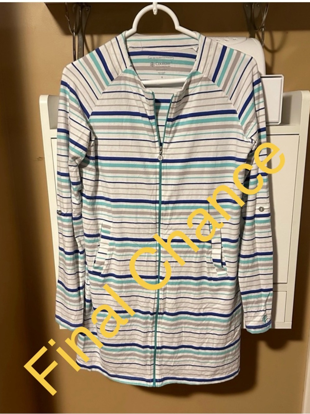 Coolibar Striped Cover Up sz S EUC